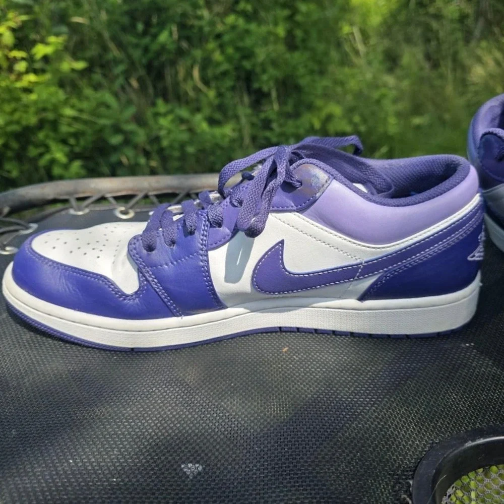 Nike Air Jordan 1 Low Sky J Purple White Sneakers Mens 10.5 Casual Streetwear